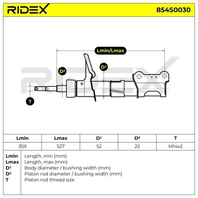 Amortyzator RIDEX 854S0030 854S0030 - foto 9