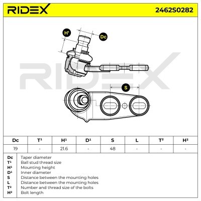 Sworzeń wahacza RIDEX 2462S0282 2462S0282 - foto 9