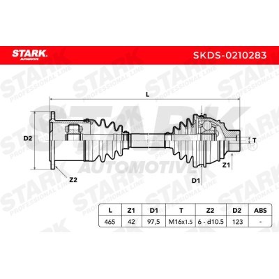 Półoś Napędowa Stark SKDS-0210283 SKDS-0210283 - foto 6