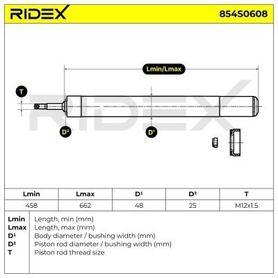 Amortyzator RIDEX 854S0608 854S0608 - foto 5