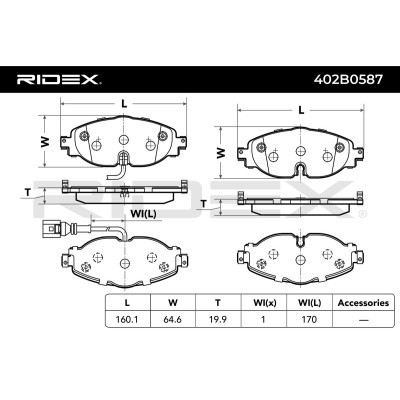 Klocki hamulcowe RIDEX 402B0587 402B0587 - foto 4