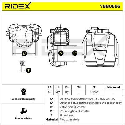Zacisk Hamulcowy RIDEX 78B0686 78B0686 - foto 5