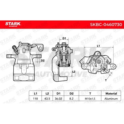 Zacisk Hamulcowy Stark SKBC-0460730 SKBC-0460730 - foto 6