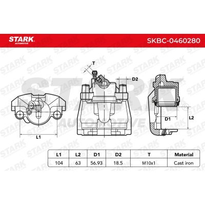Zacisk Hamulcowy Stark SKBC-0460280 SKBC-0460280 - foto 5