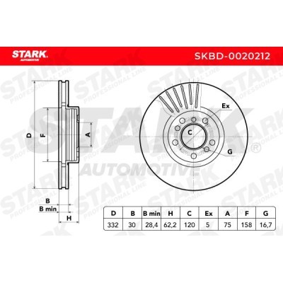 Tarcza hamulcowa Stark SKBD-0020212 SKBD-0020212 - foto 7