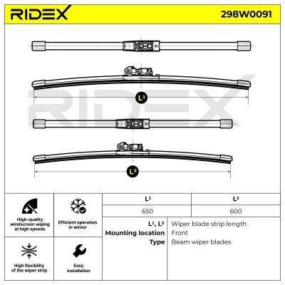 Pióro Wycieraczki RIDEX 298W0091 298W0091 - foto 5