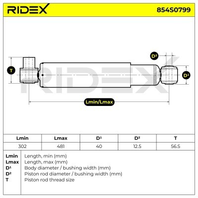Amortyzator RIDEX 854S0799 854S0799 - foto 7