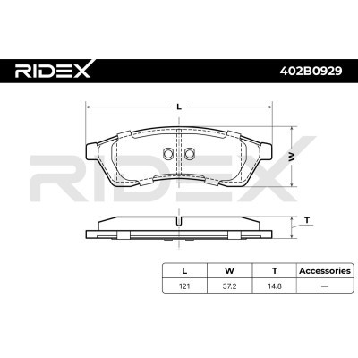 Klocki hamulcowe RIDEX 402B0929 402B0929 - foto 8