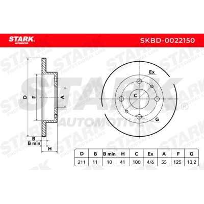 Tarcza hamulcowa Stark SKBD-0022150 SKBD-0022150 - foto 3