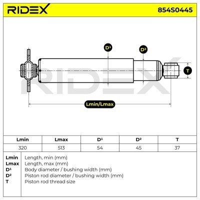 Amortyzator RIDEX 854S0445 854S0445 - foto 8