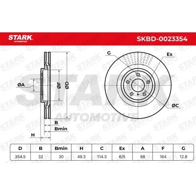 Tarcza hamulcowa Stark SKBD-0023354 SKBD-0023354 - foto 5