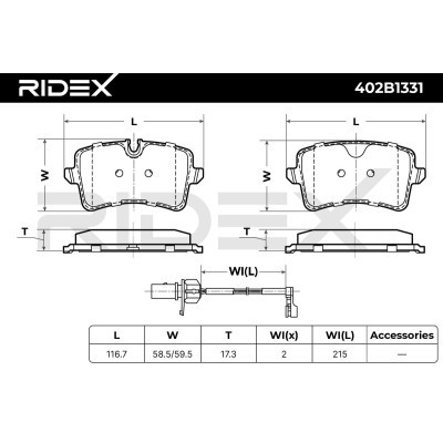 Klocki hamulcowe RIDEX 402B1331 402B1331 - foto 5