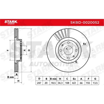 Tarcza hamulcowa Stark SKBD-0020052 SKBD-0020052 - foto 7