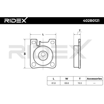 Klocki hamulcowe RIDEX 402B0121 402B0121 - foto 6
