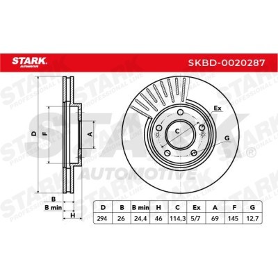 Tarcza hamulcowa Stark SKBD-0020287 SKBD-0020287 - foto 5