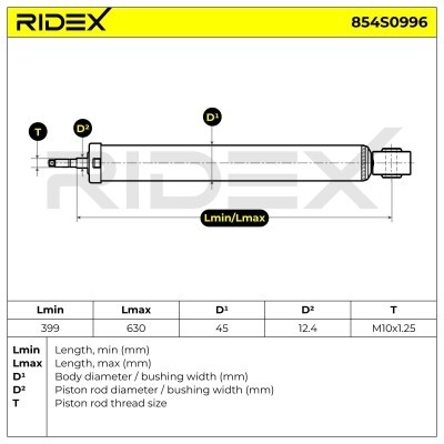 Amortyzator RIDEX 854S0996 854S0996 - foto 5