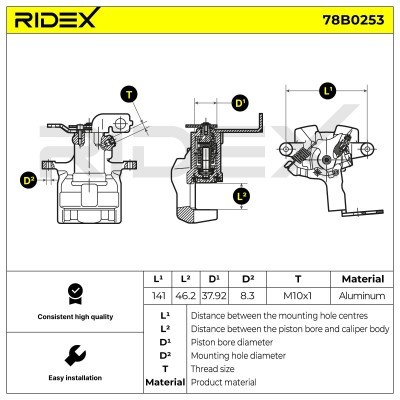 Zacisk Hamulcowy RIDEX 78B0253 78B0253 - foto 9
