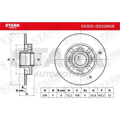 Tarcza hamulcowa Stark SKBD-0022806 SKBD-0022806 - foto 3