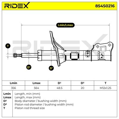 Amortyzator RIDEX 854S0216 854S0216 - foto 6
