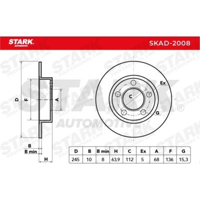 Tarcza hamulcowa Stark SKAD-2008 SKAD-2008 - foto 5
