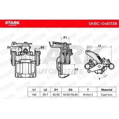 Zacisk Hamulcowy Stark SKBC-0461138 SKBC-0461138 - foto 6