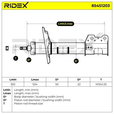 Amortyzator RIDEX 854S1203 854S1203 - foto 5