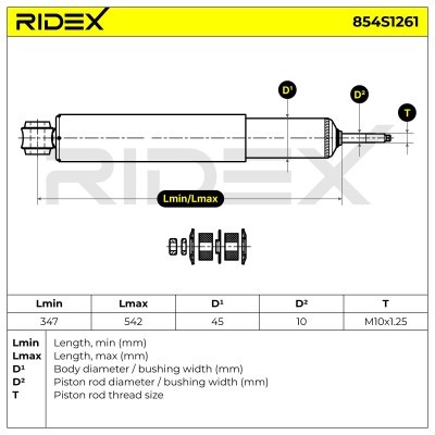 Amortyzator RIDEX 854S1261 854S1261 - foto 8