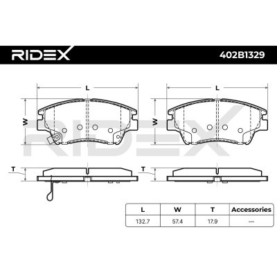 Klocki hamulcowe RIDEX 402B1329 402B1329 - foto 7
