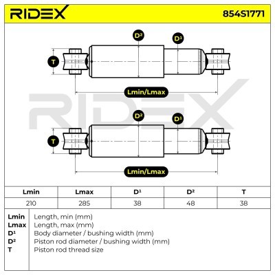 Amortyzator RIDEX 854S1771 854S1771 - foto 3