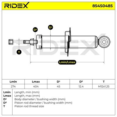 Amortyzator RIDEX 854S0485 854S0485 - foto 8