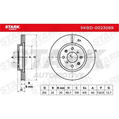 Tarcza hamulcowa Stark SKBD-0023069 SKBD-0023069 - foto 5