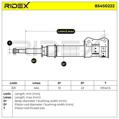 Amortyzator RIDEX 854S0222 854S0222 - foto 4