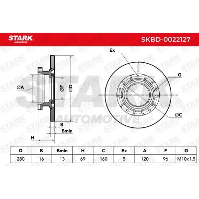Tarcza hamulcowa Stark SKBD-0022127 SKBD-0022127 - foto 3