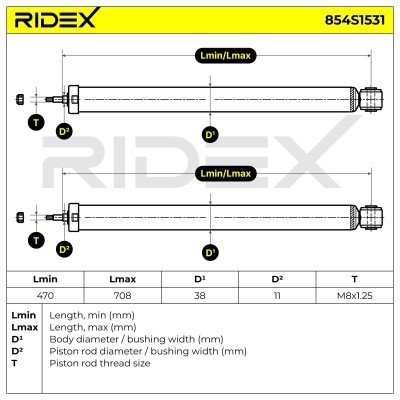 Amortyzator RIDEX 854S1531 854S1531 - foto 5