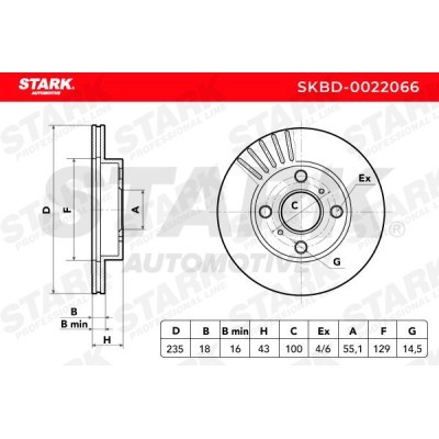 Tarcza hamulcowa Stark SKBD-0022066 SKBD-0022066 - foto 4