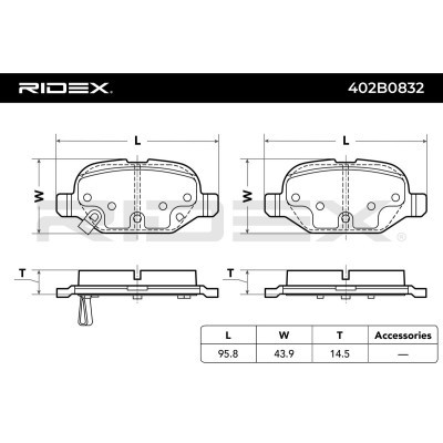 Klocki hamulcowe RIDEX 402B0832 402B0832 - foto 4
