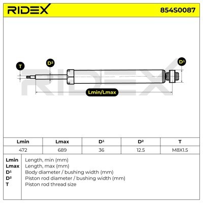 Amortyzator RIDEX 854S0087 854S0087 - foto 9