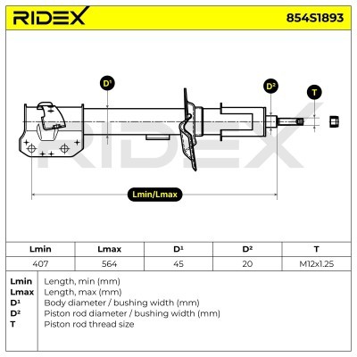 Amortyzator RIDEX 854S1893 854S1893 - foto 6