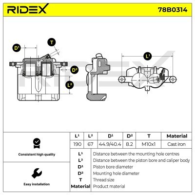 Zacisk Hamulcowy RIDEX 78B0314 78B0314 - foto 6