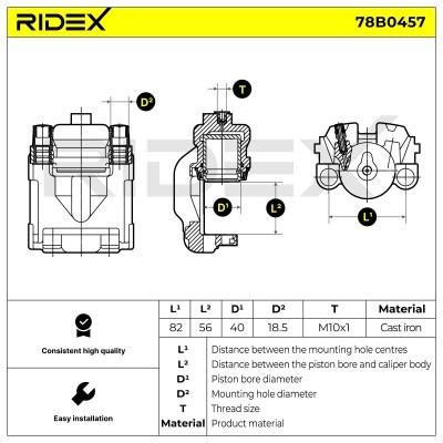 Zacisk Hamulcowy RIDEX 78B0457 78B0457 - foto 6