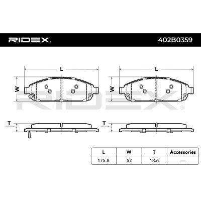 Klocki hamulcowe RIDEX 402B0359 402B0359 - foto 3