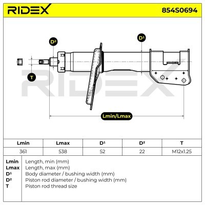 Amortyzator RIDEX 854S0694 854S0694 - foto 5