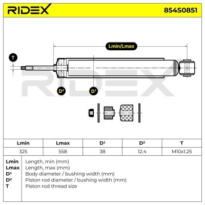 Amortyzator RIDEX 854S0851 854S0851 - foto 8