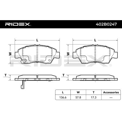 Klocki hamulcowe RIDEX 402B0247 402B0247 - foto 6