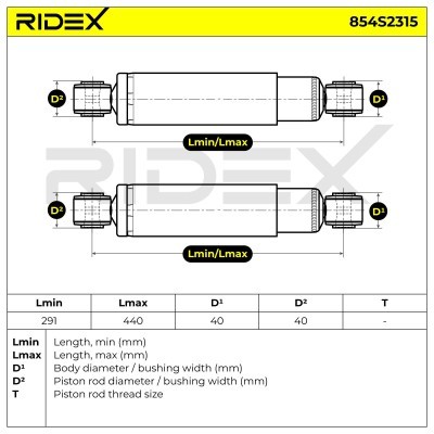 Amortyzator RIDEX 854S2315 854S2315 - foto 5