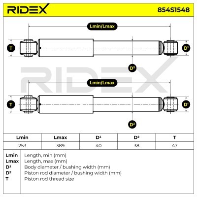 Amortyzator RIDEX 854S1548 854S1548 - foto 3