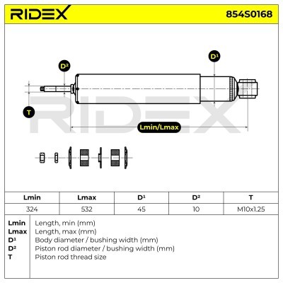 Amortyzator RIDEX 854S0168 854S0168 - foto 4