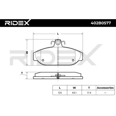 Klocki hamulcowe RIDEX 402B0577 402B0577 - foto 8