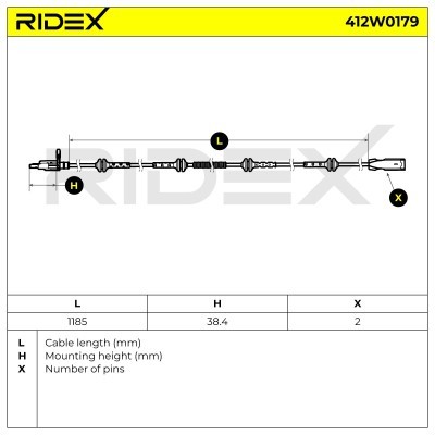 Czujnik ABS RIDEX 412W0179 412W0179 - foto 6