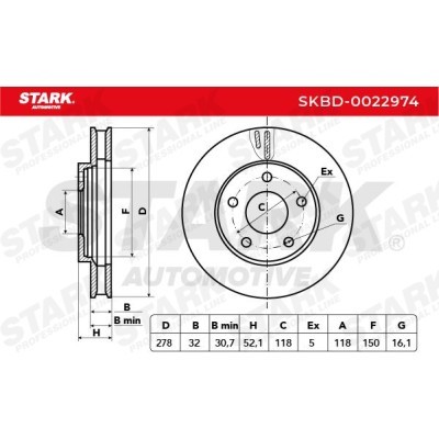 Tarcza hamulcowa Stark SKBD-0022974 SKBD-0022974 - foto 8